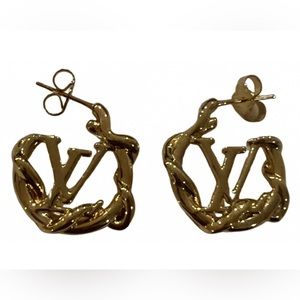 Authentic Louis Vuitton Garden Louise Hoop Earrings